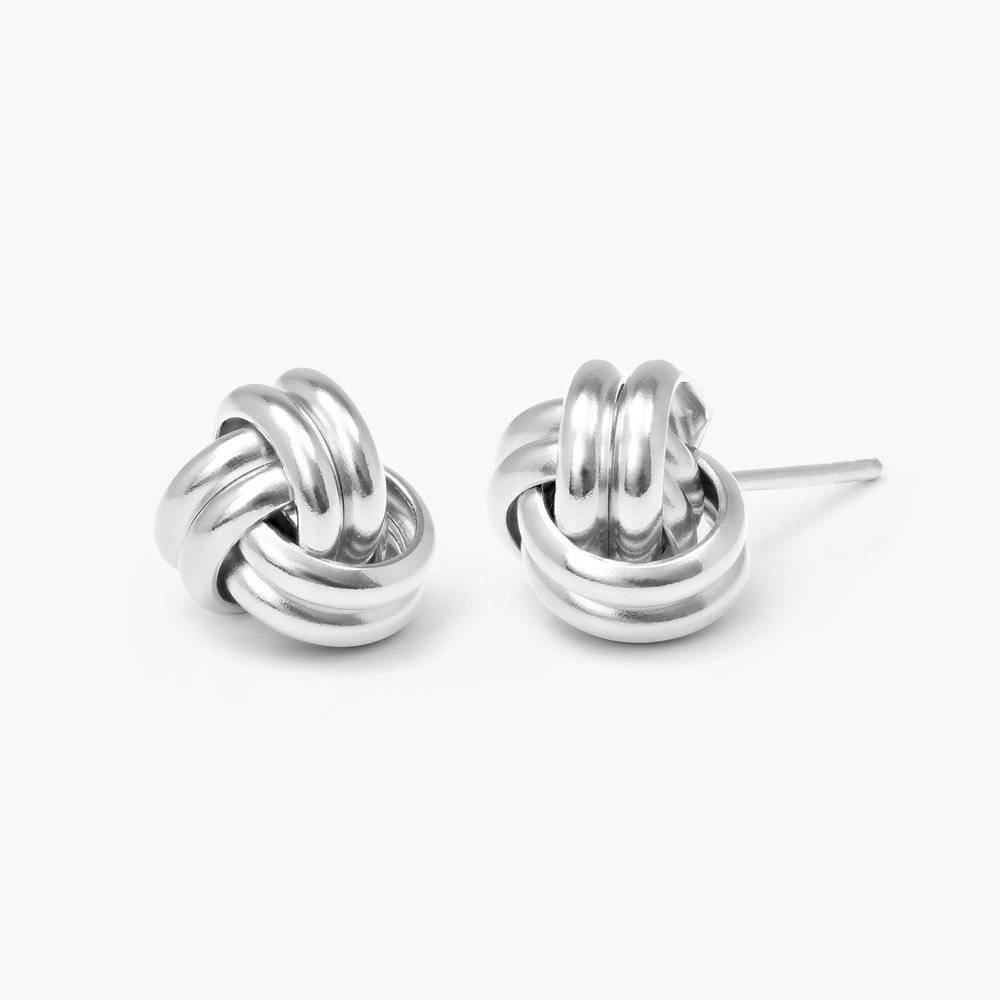 Unity Knot Stud Earrings - Sterling Silver