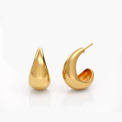 Celestial Curve Huggie Earrings - Gold Vermeil