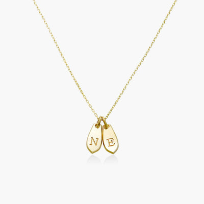 Cascade Initial Necklace - Gold Vermeil