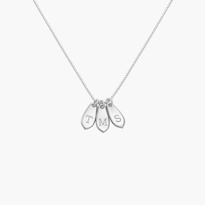 Cascade Initial Necklace - Sterling Silver