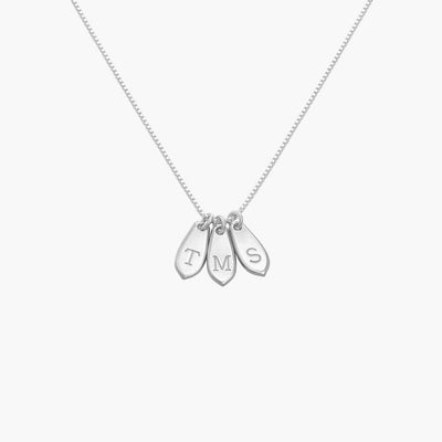 Cascade Initial Necklace - Sterling Silver