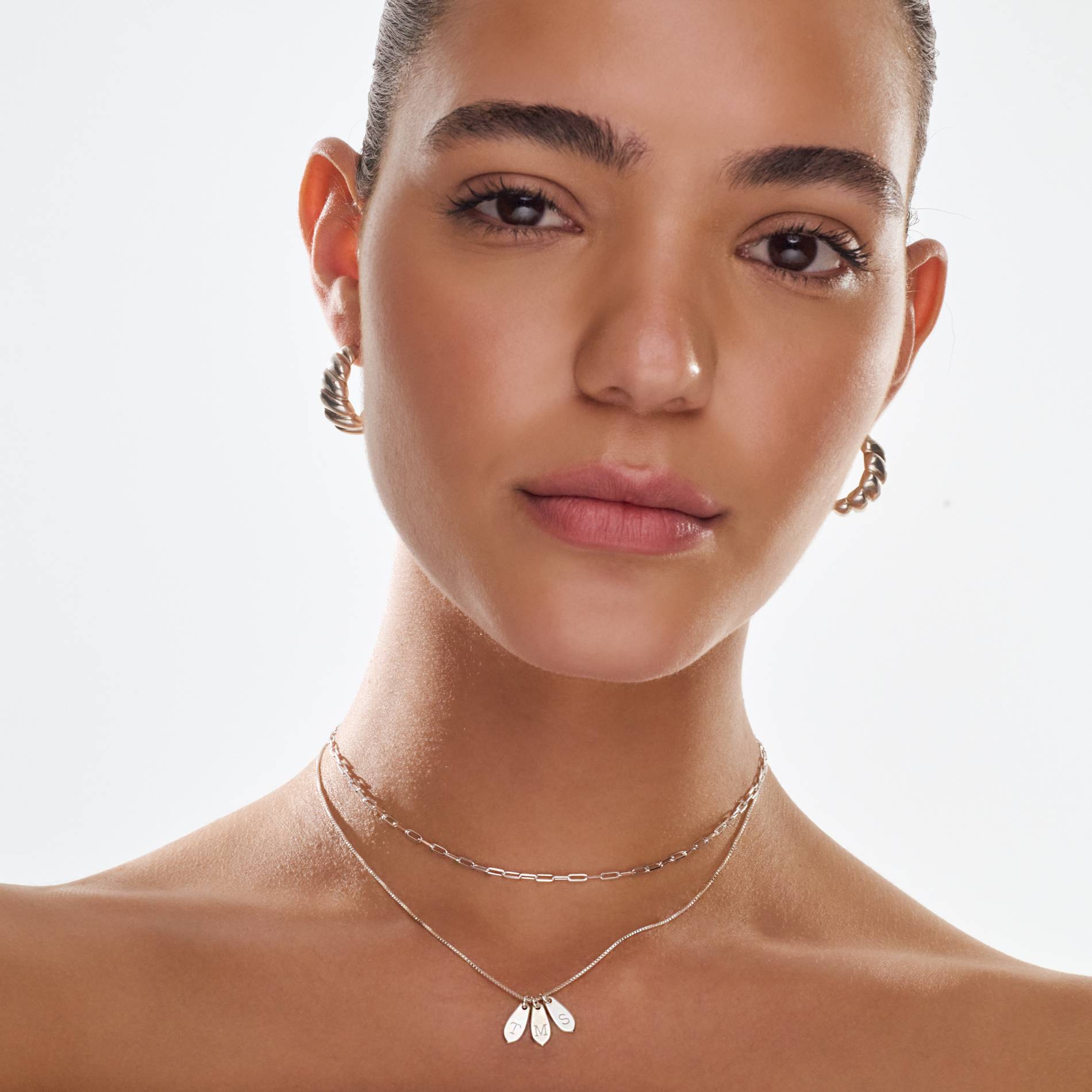 Cascade Initial Necklace - Sterling Silver
