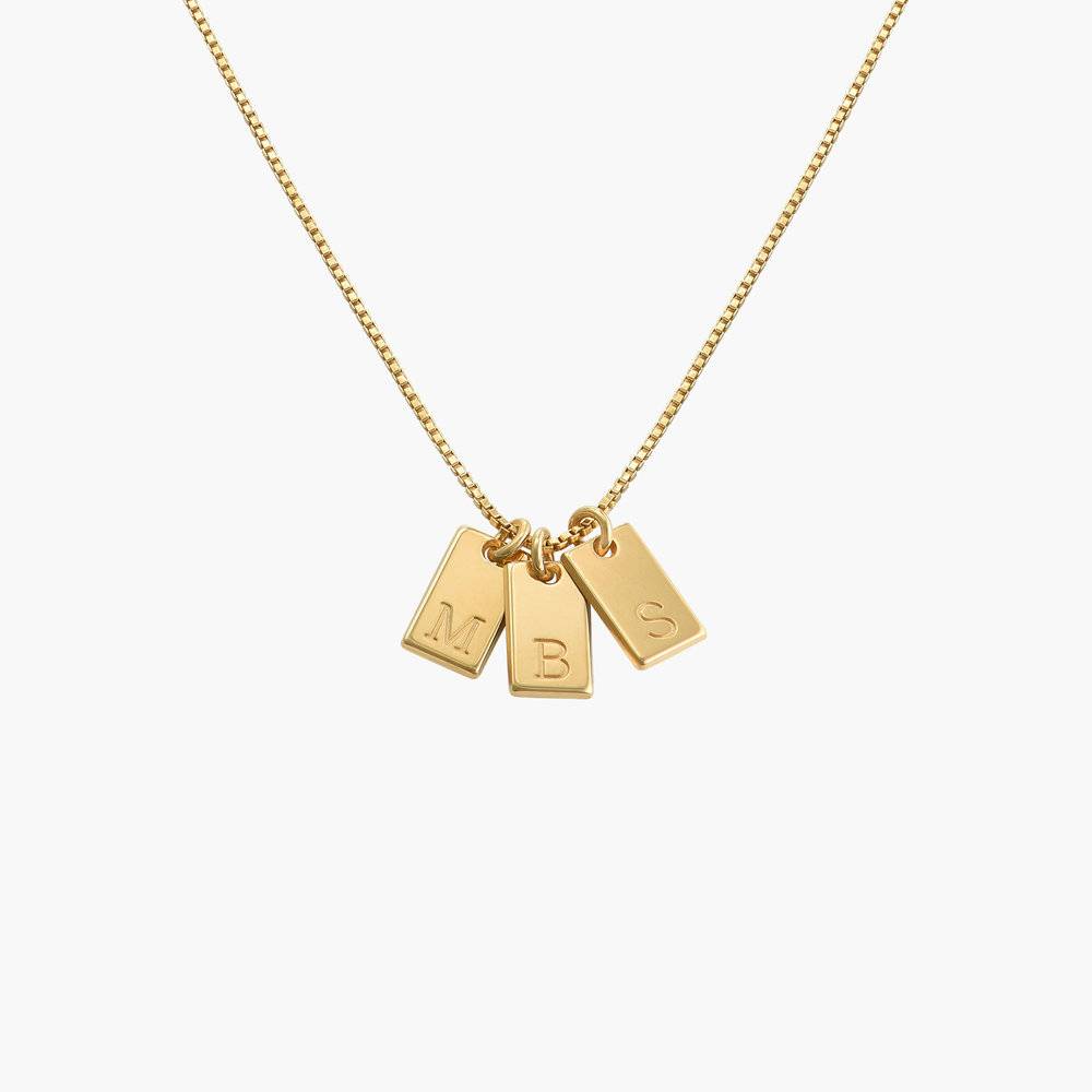 Signature Tag Initial Necklace - Gold Vermeil